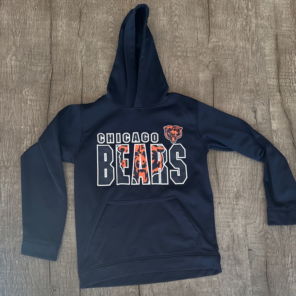 NFL Chicago Bears Navy and Orange Team Pullover Hoodie